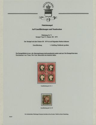 HELGOLAND - FALSCHSTEMPEL AUF UR- UND NEUDRUCKEN – Blatt 44
