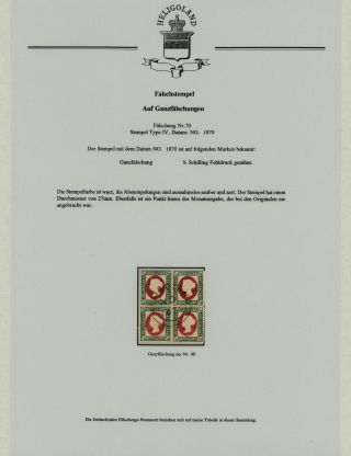 HELGOLAND - FALSCHSTEMPEL AUF UR- UND NEUDRUCKEN – Blatt 45