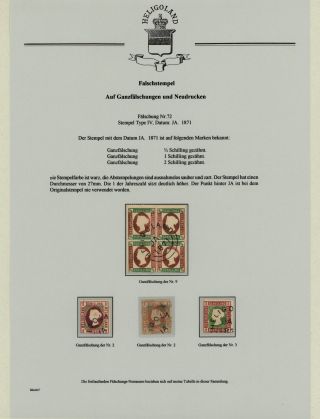 HELGOLAND - FALSCHSTEMPEL AUF UR- UND NEUDRUCKEN – Blatt 46