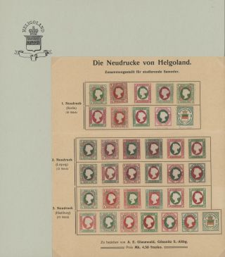 HELGOLAND - FORSCHUNGS-SAMMLUNG DER NEUDRUCKE – Blatt 1
