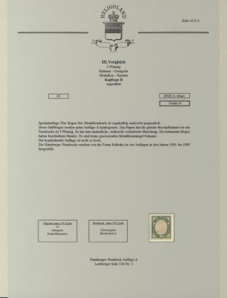 HELIGOLAND - STUDY COLLECTION OF REPRINTS – sheet 84