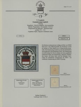 HELIGOLAND - STUDY COLLECTION OF REPRINTS – sheet 96