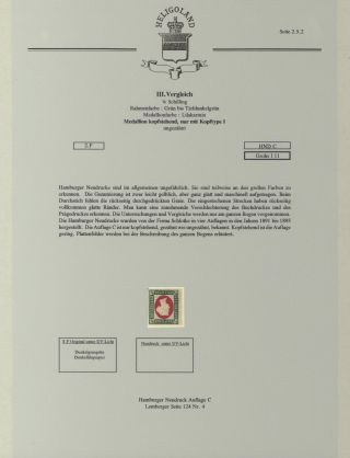 HELIGOLAND - STUDY COLLECTION OF REPRINTS – sheet 154