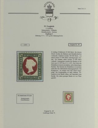 HELIGOLAND - STUDY COLLECTION OF REPRINTS – sheet 155