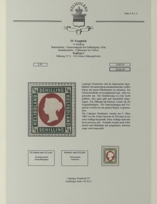 HELIGOLAND - STUDY COLLECTION OF REPRINTS – sheet 157