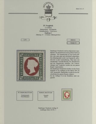 HELIGOLAND - STUDY COLLECTION OF REPRINTS – sheet 158