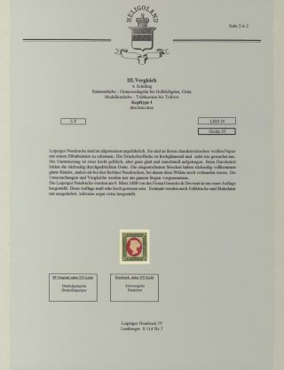 HELIGOLAND - STUDY COLLECTION OF REPRINTS – sheet 160
