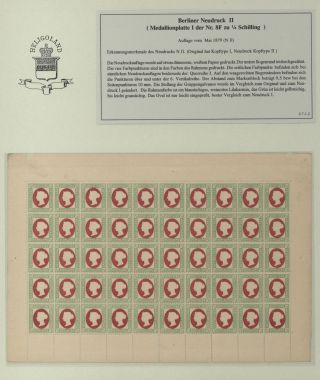 HELIGOLAND - STUDY COLLECTION OF REPRINTS – sheet 165