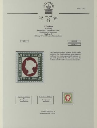 HELIGOLAND - STUDY COLLECTION OF REPRINTS – sheet 166