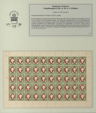 HELIGOLAND - STUDY COLLECTION OF REPRINTS – sheet 168