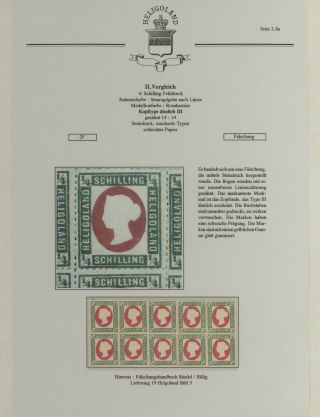 HELIGOLAND - STUDY COLLECTION OF REPRINTS – sheet 170