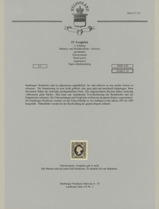HELIGOLAND - STUDY COLLECTION OF REPRINTS – sheet 180