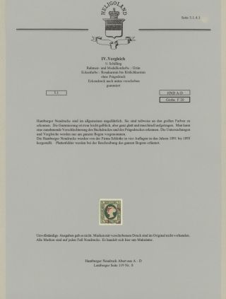 HELIGOLAND - STUDY COLLECTION OF REPRINTS – sheet 184