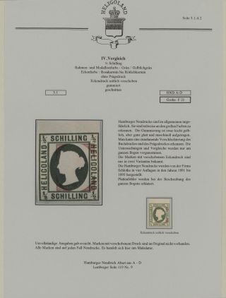HELIGOLAND - STUDY COLLECTION OF REPRINTS – sheet 185