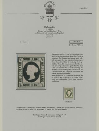 HELIGOLAND - STUDY COLLECTION OF REPRINTS – sheet 186