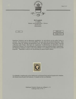 HELIGOLAND - STUDY COLLECTION OF REPRINTS – sheet 190