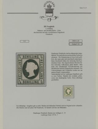 HELIGOLAND - STUDY COLLECTION OF REPRINTS – sheet 191