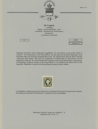 HELIGOLAND - STUDY COLLECTION OF REPRINTS – sheet 192