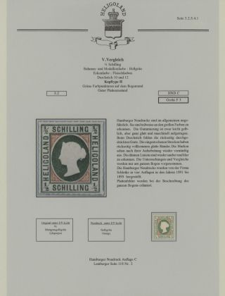 HELIGOLAND - STUDY COLLECTION OF REPRINTS – sheet 201