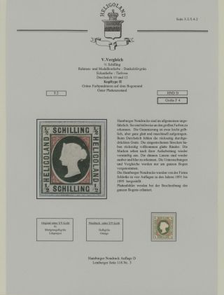 HELIGOLAND - STUDY COLLECTION OF REPRINTS – sheet 202