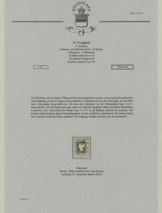 HELIGOLAND - STUDY COLLECTION OF REPRINTS – sheet 207