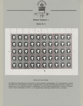 HELIGOLAND - STUDY COLLECTION OF REPRINTS – sheet 219