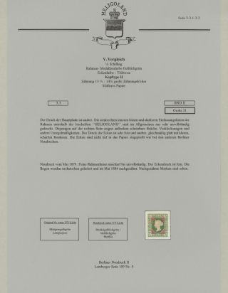HELIGOLAND - STUDY COLLECTION OF REPRINTS – sheet 221