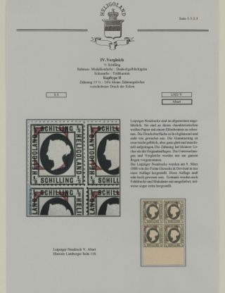 HELIGOLAND - STUDY COLLECTION OF REPRINTS – sheet 225
