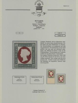 HELIGOLAND - STUDY COLLECTION OF REPRINTS – sheet 237
