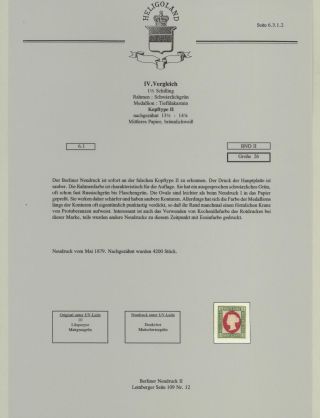 HELIGOLAND - STUDY COLLECTION OF REPRINTS – sheet 241