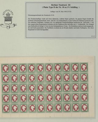 HELIGOLAND - STUDY COLLECTION OF REPRINTS – sheet 243