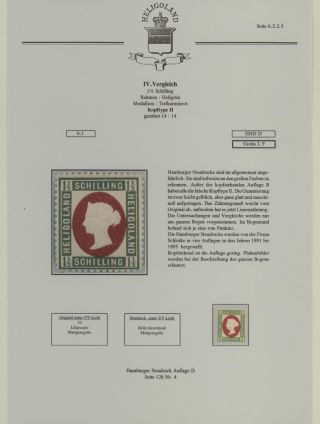HELIGOLAND - STUDY COLLECTION OF REPRINTS – sheet 250