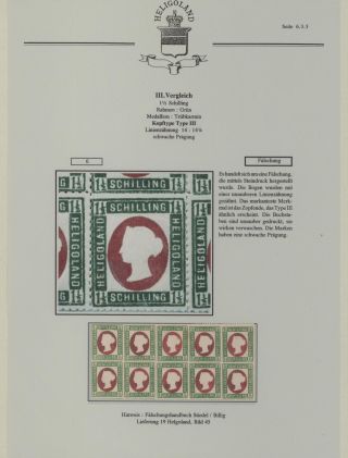 HELIGOLAND - STUDY COLLECTION OF REPRINTS – sheet 251