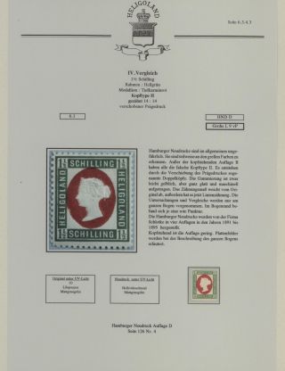 HELIGOLAND - STUDY COLLECTION OF REPRINTS – sheet 256