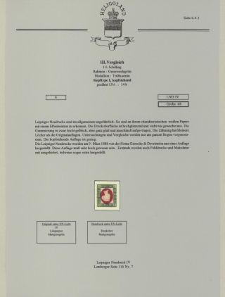 HELIGOLAND - STUDY COLLECTION OF REPRINTS – sheet 257