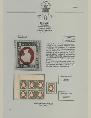 HELIGOLAND - STUDY COLLECTION OF REPRINTS – sheet 258