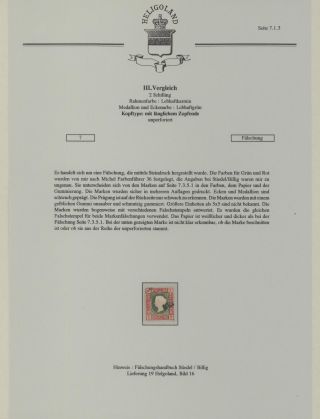 HELIGOLAND - STUDY COLLECTION OF REPRINTS – sheet 264