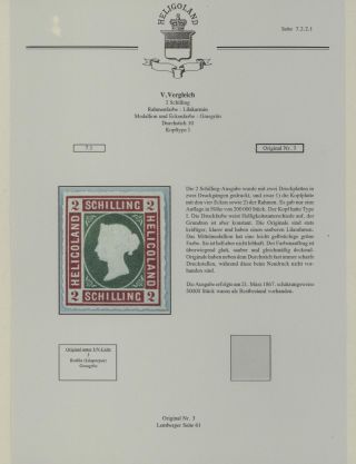 HELIGOLAND - STUDY COLLECTION OF REPRINTS – sheet 266