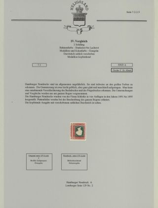 HELIGOLAND - STUDY COLLECTION OF REPRINTS – sheet 272