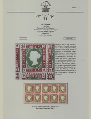 HELIGOLAND - STUDY COLLECTION OF REPRINTS – sheet 288