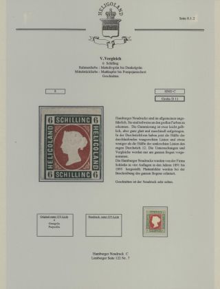 HELIGOLAND - STUDY COLLECTION OF REPRINTS – sheet 294