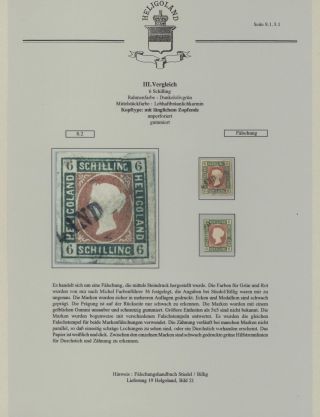 HELIGOLAND - STUDY COLLECTION OF REPRINTS – sheet 295