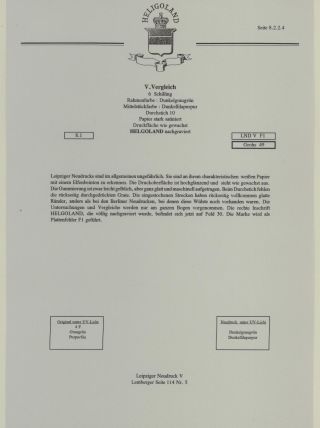 HELIGOLAND - STUDY COLLECTION OF REPRINTS – sheet 303