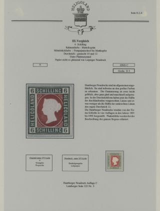 HELIGOLAND - STUDY COLLECTION OF REPRINTS – sheet 305