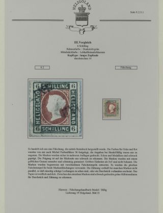 HELIGOLAND - STUDY COLLECTION OF REPRINTS – sheet 307