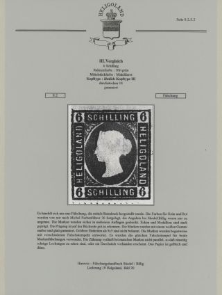 HELIGOLAND - STUDY COLLECTION OF REPRINTS – sheet 308