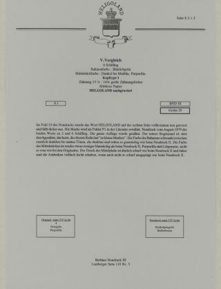 HELIGOLAND - STUDY COLLECTION OF REPRINTS – sheet 311