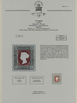 HELIGOLAND - STUDY COLLECTION OF REPRINTS – sheet 312