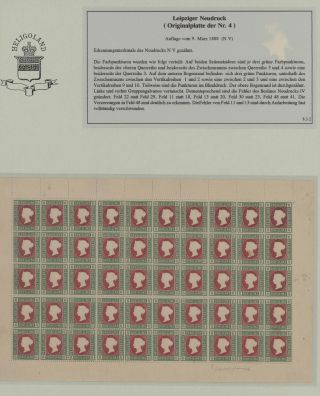 HELIGOLAND - STUDY COLLECTION OF REPRINTS – sheet 316