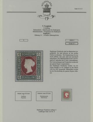 HELIGOLAND - STUDY COLLECTION OF REPRINTS – sheet 322